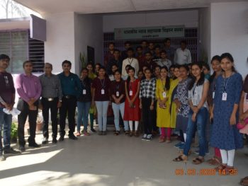 Students of Shankarlal Khandelwal Arts, Science and Commerce College visited the Institute.