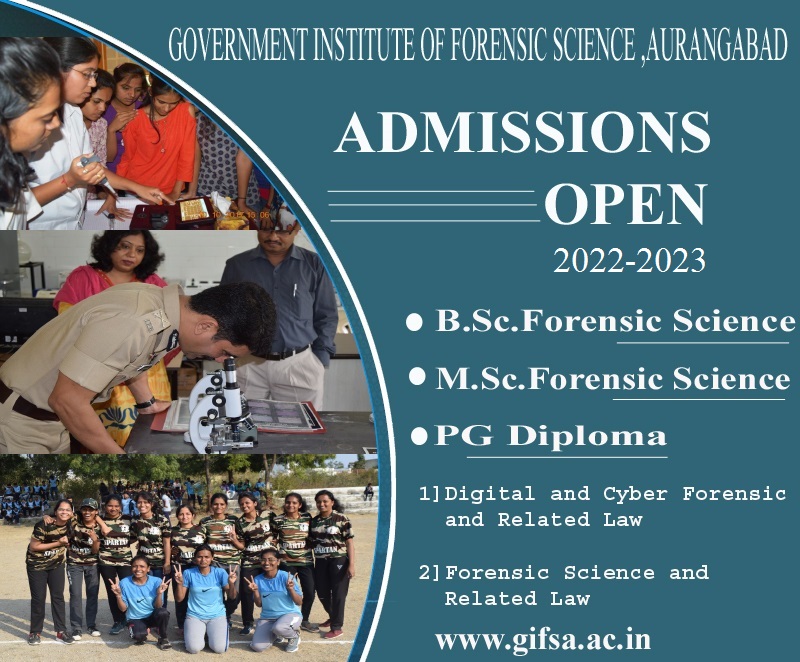 M.Sc. Forensic Science First Year Admission Schedule
